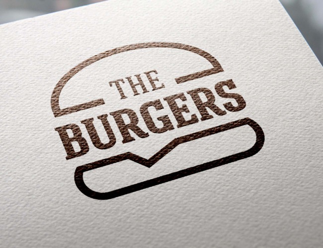 Projektowanie logo dla firm,  Logo dla lokalu THE BURGERS, logo firm - Paula Baginska